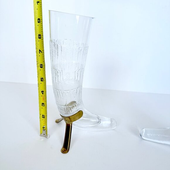 Vintage 80s Finnish Beer Horn Beer Glass Littala Finland Harald By Valto Kokko - Picture 15 of 16
